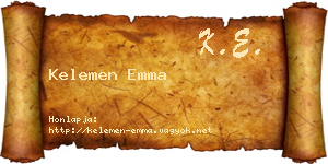 Kelemen Emma névjegykártya